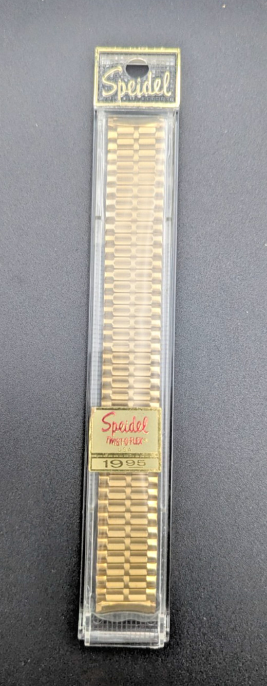 Speidel Gold Twist O Flex Stainless Steel Mens Watch Band
